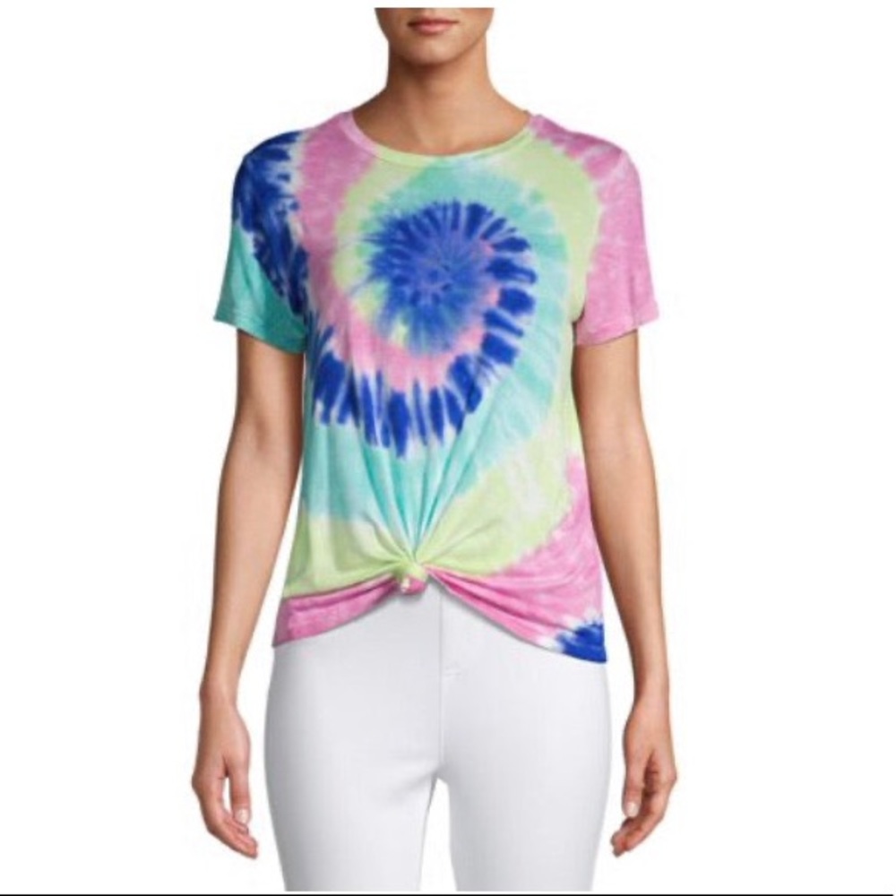Tie-dye front Knot T-shirt